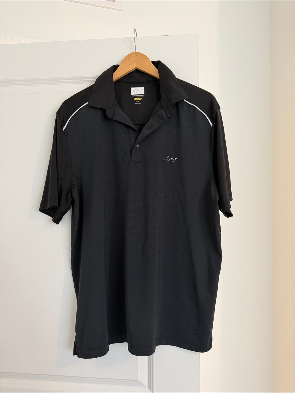 Greg Normal Black Short-Sleeve Men's Polo Shirt - Performance Fabric